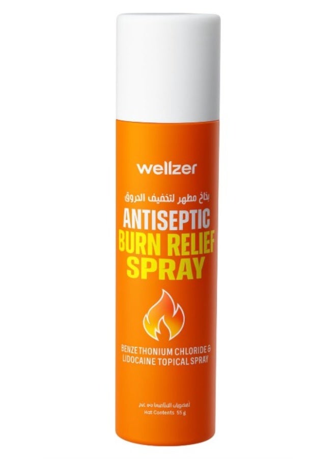 Wellzer Antiseptic Burn Relief Spray 55g – Fast Soothing Care - Image 1